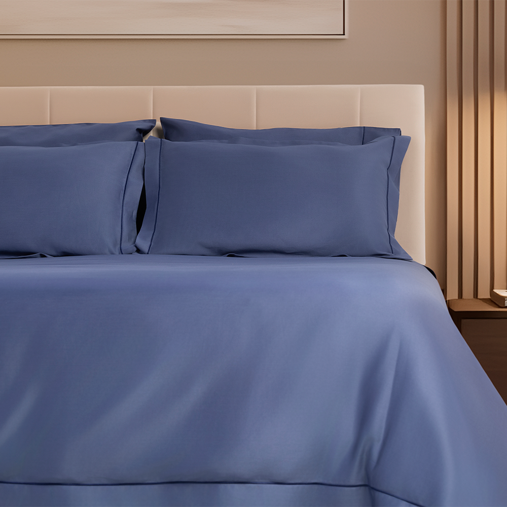 Blue Luxe SUPIMA® Sateen Duvet Cover Set