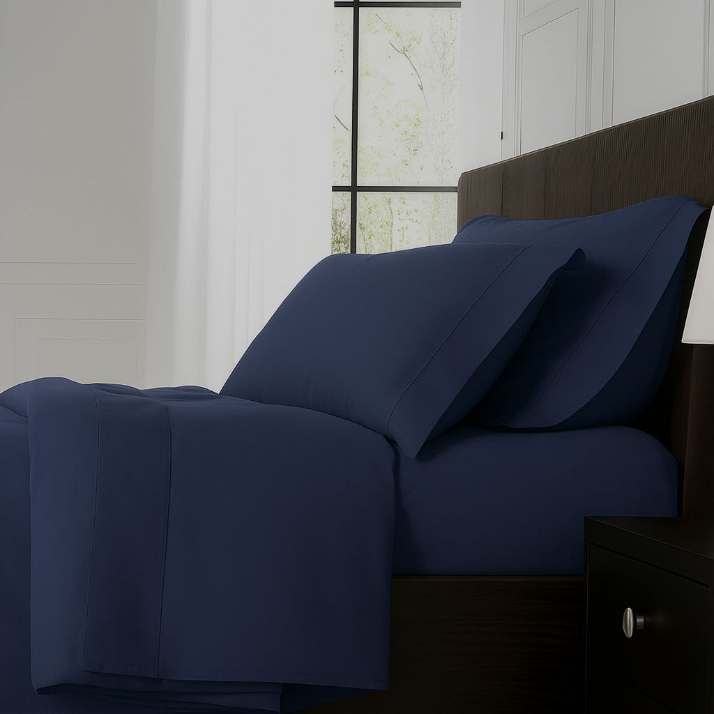 Blue Luxe SUPIMA® Sateen Bedsheet Set