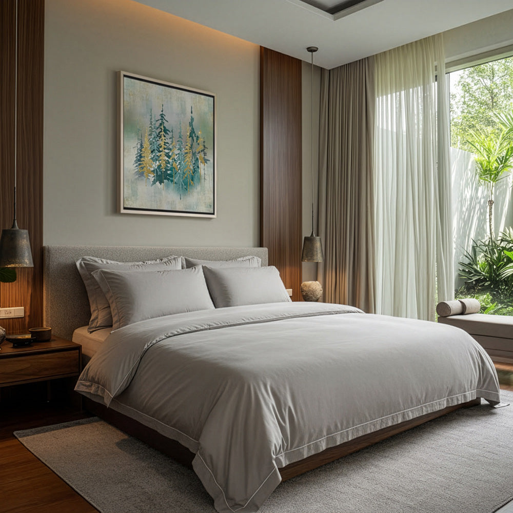 Grey Luxe SUPIMA® Sateen Duvet Cover Set