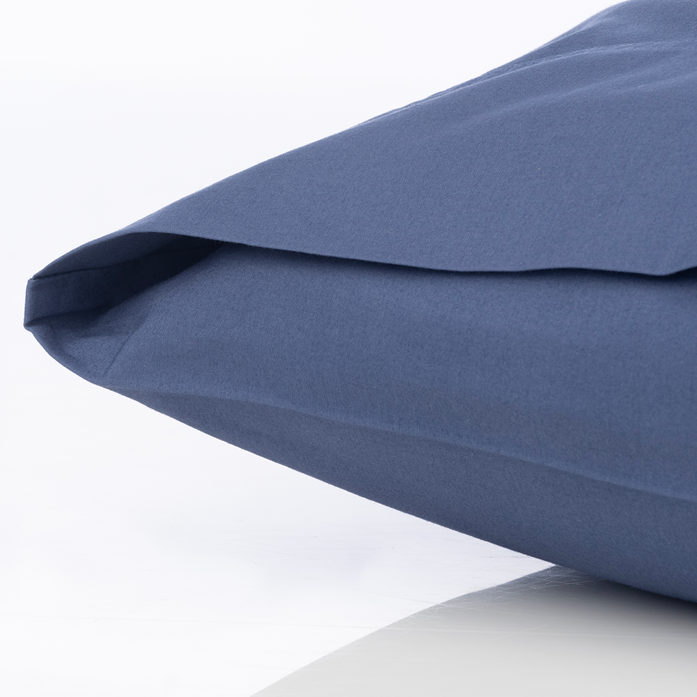 Sail Blue Peach Percale Bedsheet Set