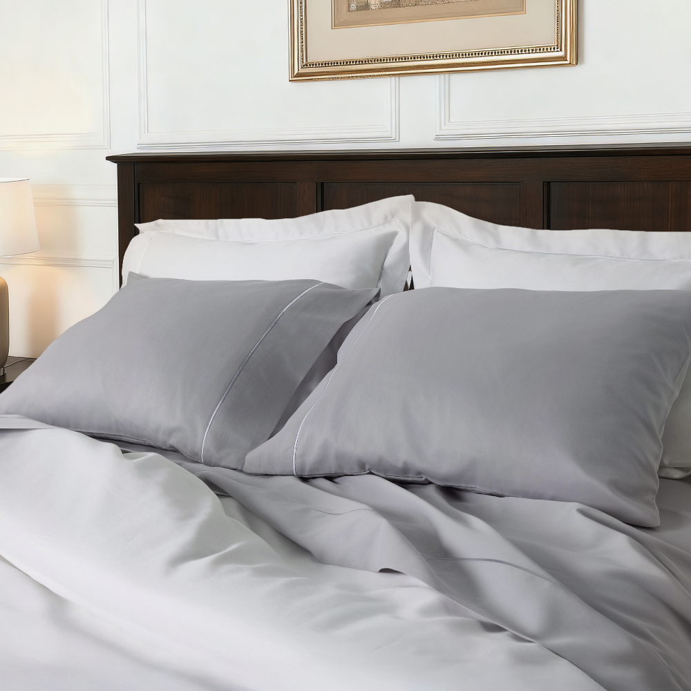 Grey Luxe SUPIMA® Sateen Bedsheet sets