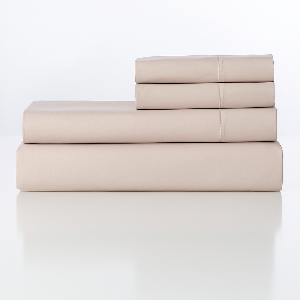 Rose Peach Percale Bedsheet Set