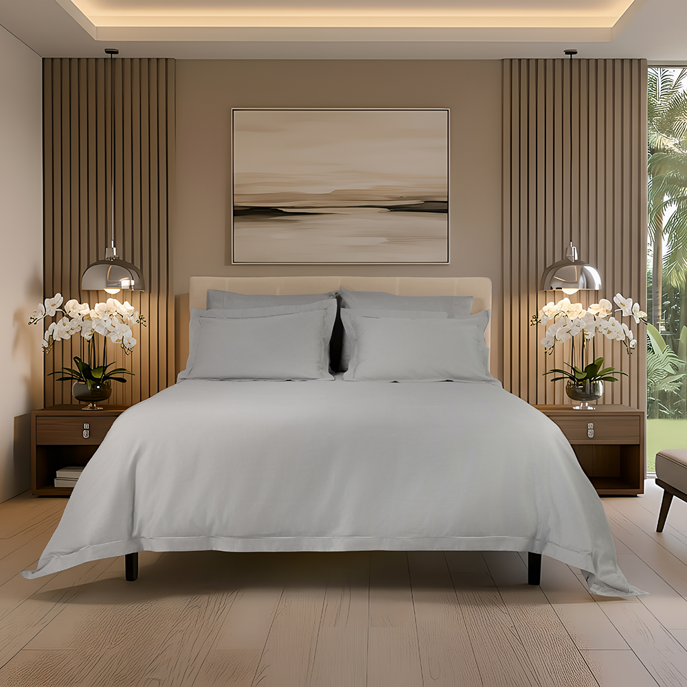 Grey Luxe SUPIMA® Sateen Duvet Cover Set