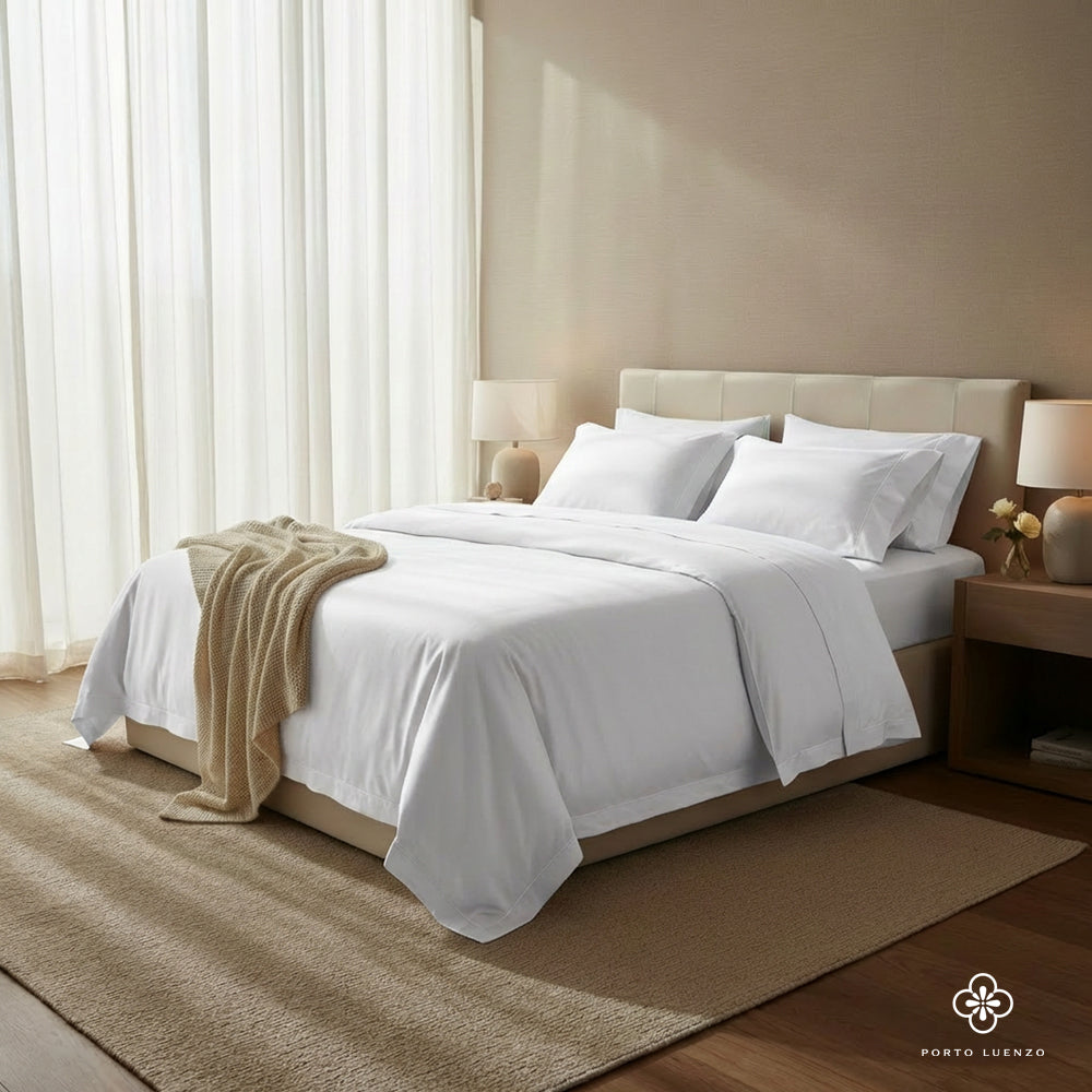White Luxe SUPIMA® Sateen Duvet Cover Set